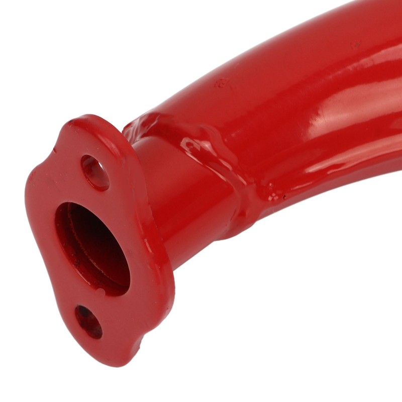 Exhaust Muffler Red Exhaust Silencer Pipe Half Moon Shape 40mm