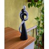FeinKnick Harmonious Pair in Black and White - Hand-Painted Sculpture