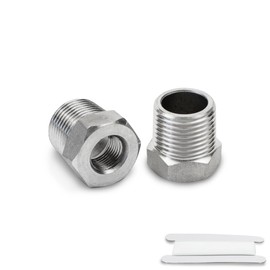 Bwintech 2 Pieces 1/2 Inch Female Thread to 1 Inch Male Thread BSP Thread Stainless Steel 304 Hex Bushings Reducer Connector for Conversion of Pipe Connections