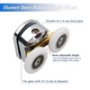FUYIOCN Shower Door Rollers,Set of 4 Twin Shower Door Rollers