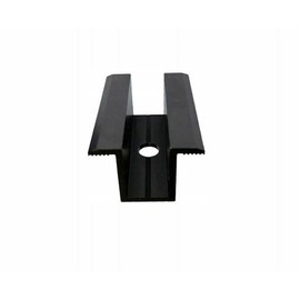 NAKA Aluminium Centre Clamp PV Solar Panels Pack of 10 Black Anodised Photovoltaic Mounting Rail Accessories for Module Height 25-40 mm Solar Module Clamp for Mounting Aluminium Profiles 50 mm