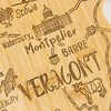 Totally Bamboo Destination Vermont State Shaped Serving and Cutting Board,