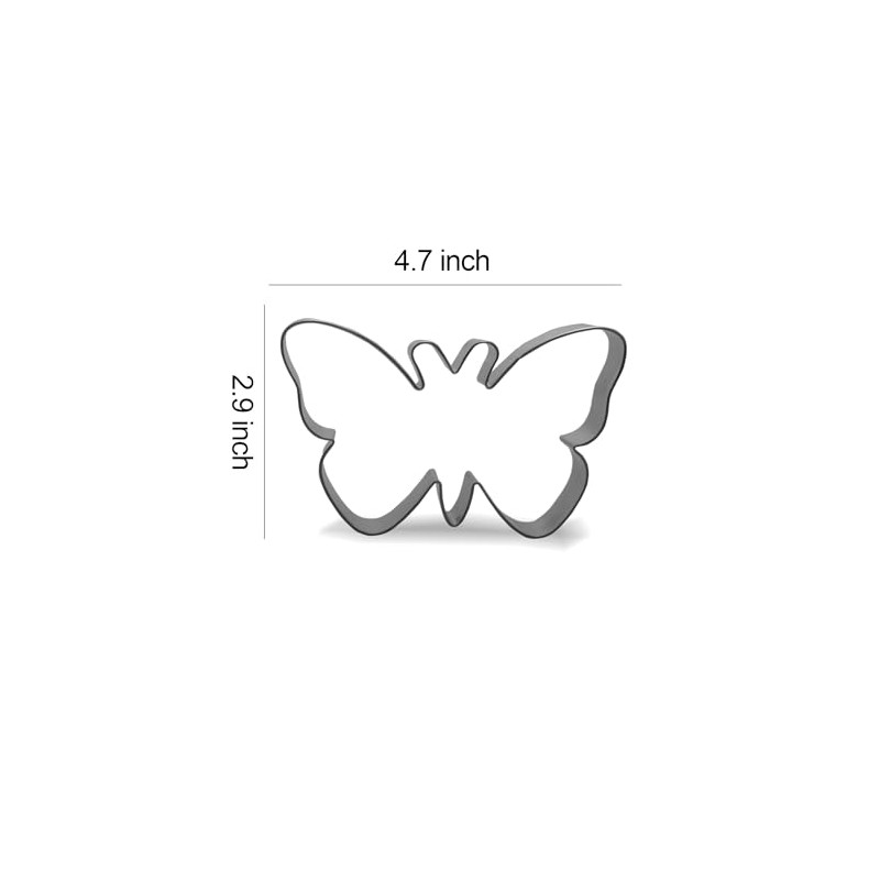 Keewah 4.7 inch Butterfly Cookie Cutter - Stainless Steel