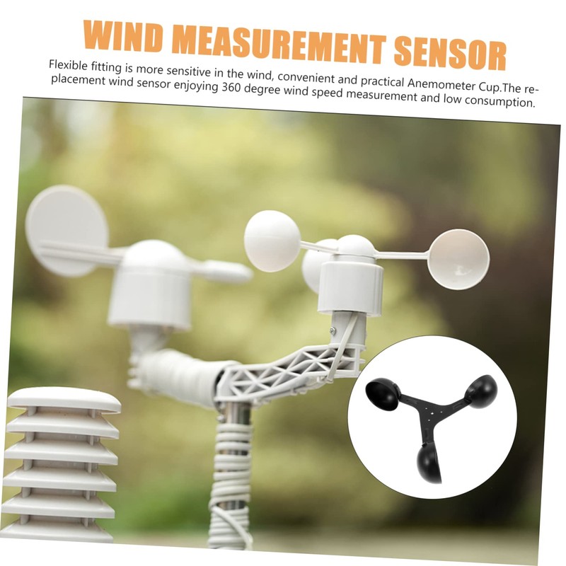 Kisangel Anemometer Wind Cup Replacement, Sensor Wind Gauge Cup Accurate