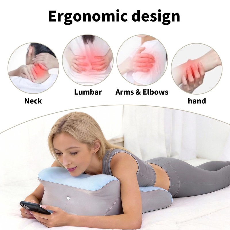 SmileQueen Memory Foam Wedge Pillow for Reading, Legs, Back Support