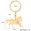RAIDIN Stainless Steel Gold Plated Keyring Running Horse Key Ring