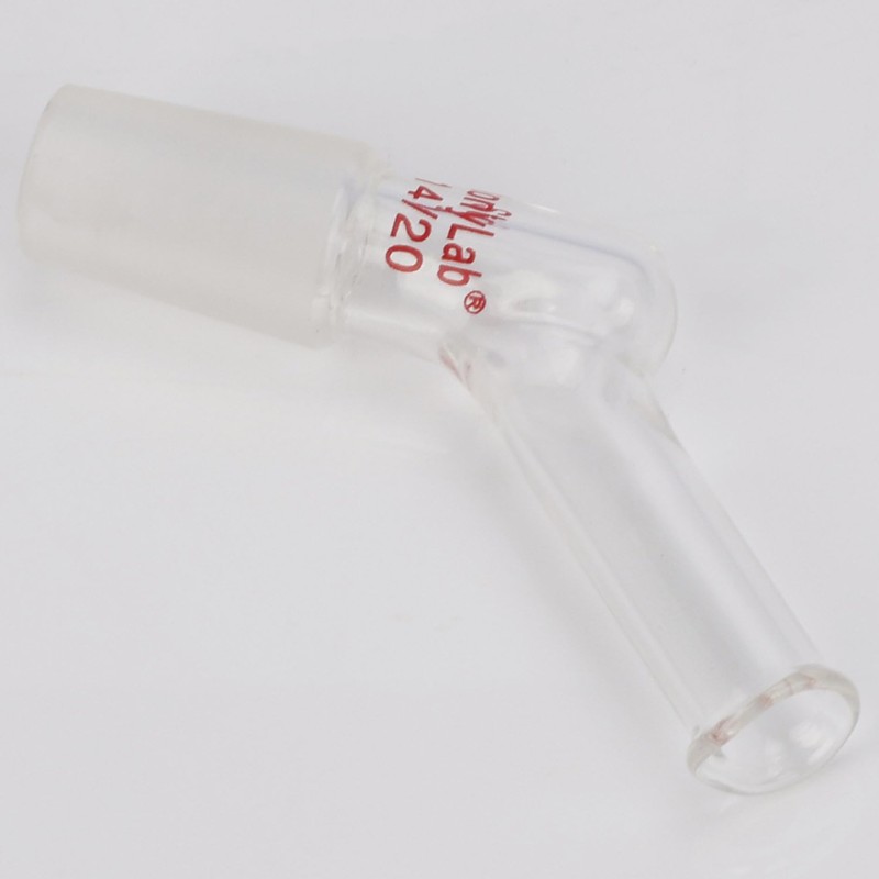 stonylab Angled Glass Adapter, Borosilicate Glass Pouring Adapter with 14/20