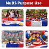 Vyntra 12 Pack Red White Blue Plastic Tablecloths, 54 x