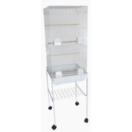 YML 6824 3/8" Bar Spacing Tall Flat Top Bird Cage with Stand