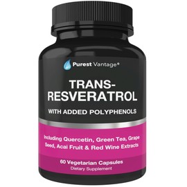 Trans-Resveratrol con polifenoles añadidos 60 cápsulas vegetarianas                                                                                   