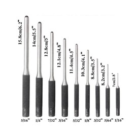 Garosa 9Pcs Roll Pin Punch Set 1/16 to 5/16 Inch High Speed Steel Removal Tool Kit with Storage Bag for Automotive Watch Jewelry Craft Repair