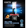 BEAMTECH H13/9008 Light Bulbs, G-XPower Chips 500% Brighter 6500K White