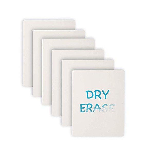 Plastic Dry Erase Boards (Set of 6)