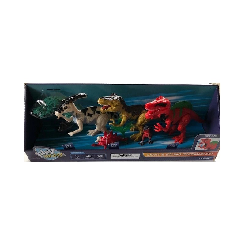 Playright Light & Sound Dinosaur 7 Count Set