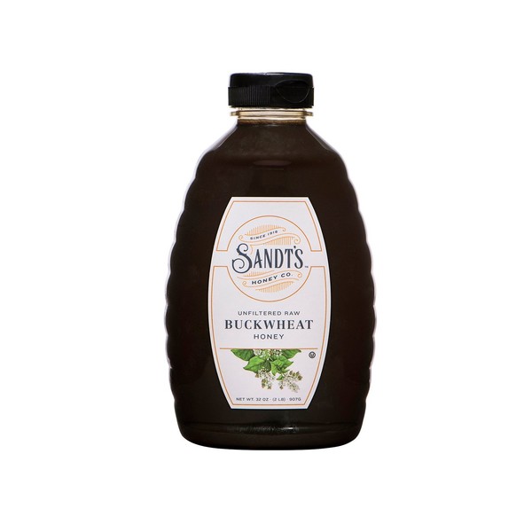 Sandt's Buckwheat Honey, Unfiltered Raw Honey, Non-GMO Genuine, Pure Honey (2 lbs)