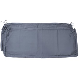 COUCHPATITO Water Resistant Outdoor Durable Canvas Polyester Fabric Patio Chair Bench Cushion Covers with Ties (2 Covers Pack) (Gray, 45"x18"x3")