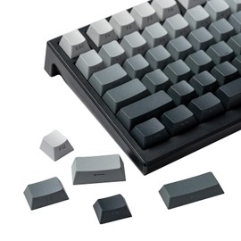 Veekos Black Gradient PBT Keycaps Set, Side Print Cherry Profile 135-Key SP Keycaps for Mechanical Keyboards