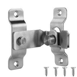 Jqk Flip Door Latch, 90 Degree Heavy Duty Stainless Steel Bar Gate Lat