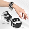 HaiFafafaing Punk Bracelet - PU Leather Bracelet for Men Women