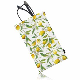 Beabes Lemon Leather Eyeglass Case Fruit Lemon Floral Yellow Glasses Case Sunglass Case Organizer Glasses Bags For Sunglasses, Eyeglasses, Reading Glasses