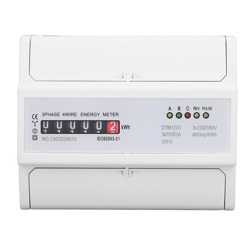 Digital Electric Energy Meter 7P 3 Phase Energy Meter DIN