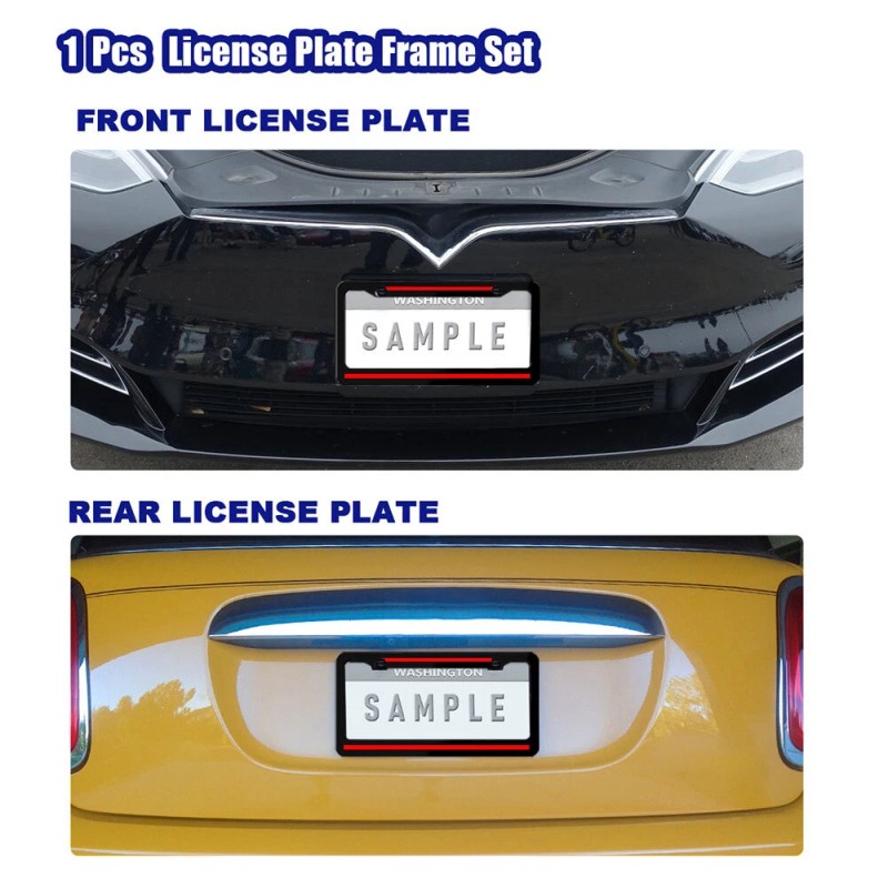 JYMAOYI Set of 2 For Honda Metal Black Metal License