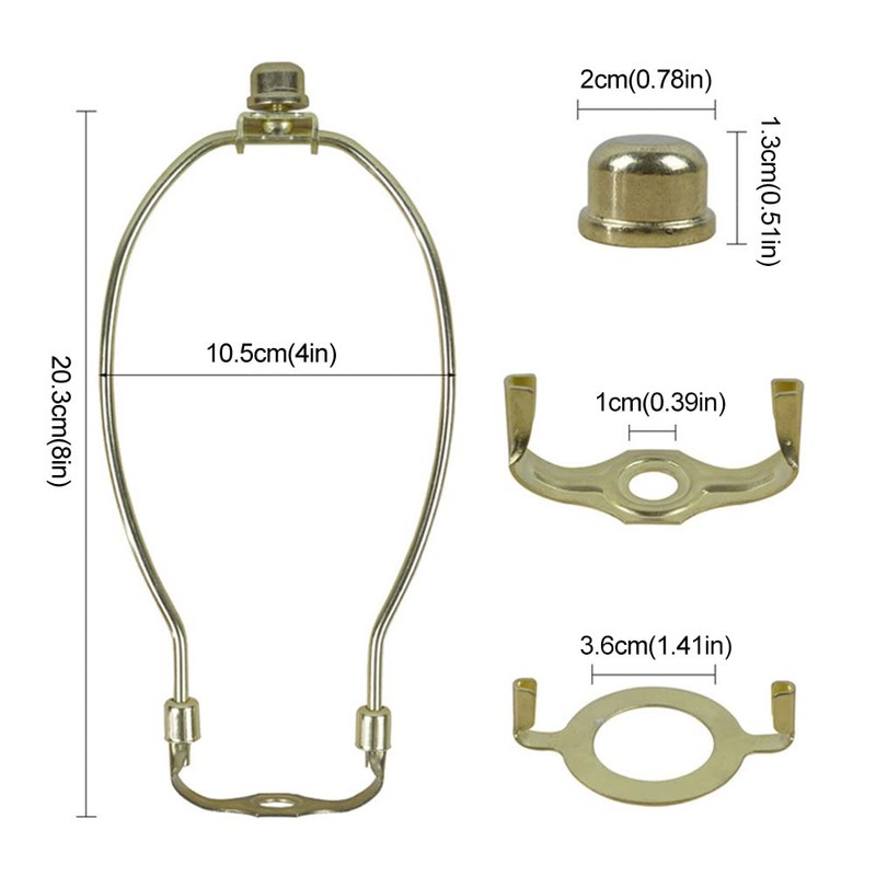 8 inch Lamp Shade Harp Holder Lamp Harp Adapter, Iron