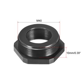 sourcing map Threaded Reducing Bushings Nylon Connector Adaptor M40 Male Thread to M32 Female Thread Black