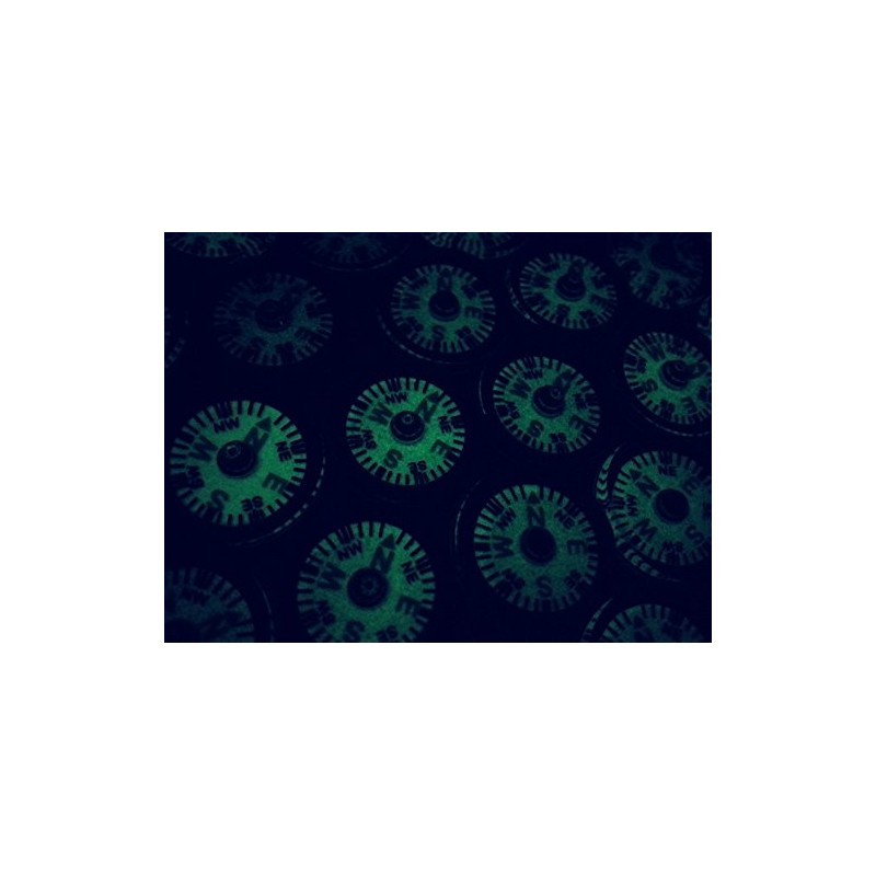 Pack of 12 Fluorescent Luminous Compass 1.4 cm