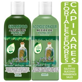 Shampoo Y Acondicionador Aceite De Romero 1l, Sin Sulfatos                                                                                            