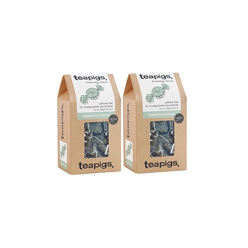 Teapigs Peppermint Leaves Tea 50 Temples (Pack of 2 -