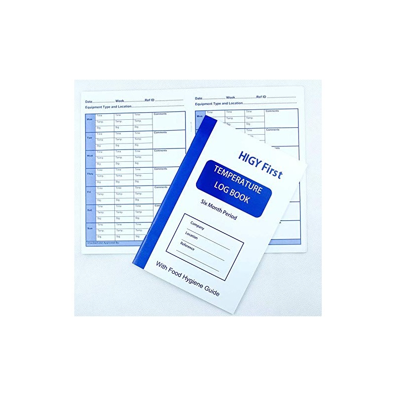 PACK OF 5 Hygi First Temperature Log Book A5 for