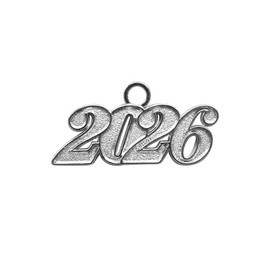 Endea Graduation Tassel Date Charm Silver Year (Silver, 2026)