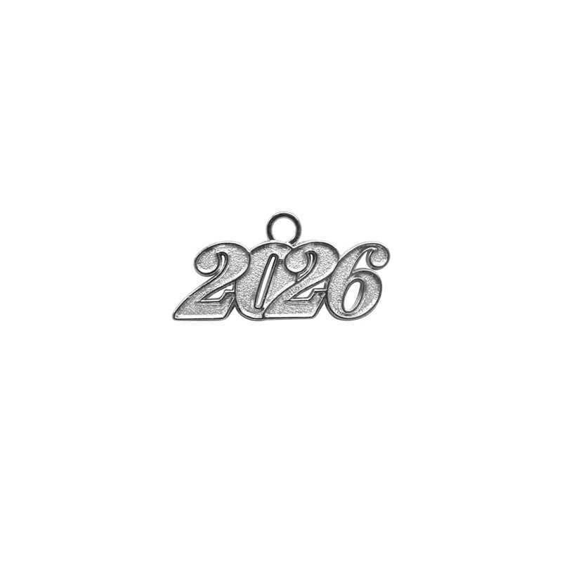 Endea Graduation Tassel Date Charm Silver Year (Silver, 2026)