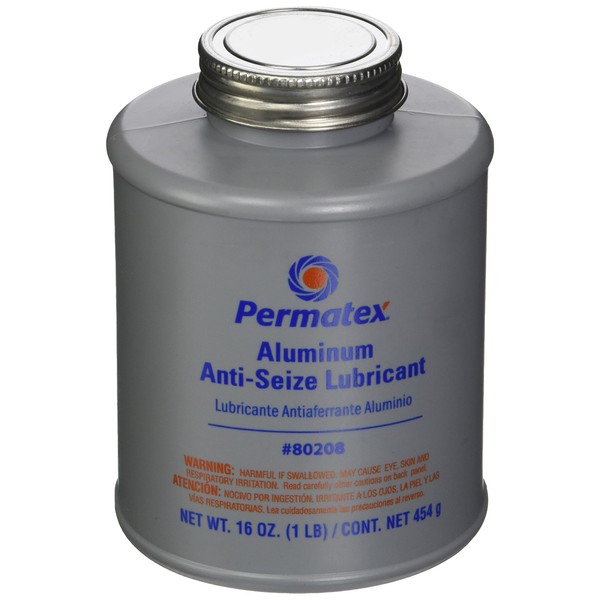 Permatex 80208-12PK Anti-Seize Lubricant with Brush Top Bottle - 16 oz., (Pack of 12)