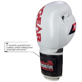 Revgear S3 Sentinel Gel Pro Boxing Glove (White, 12-Ounce)