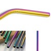Glamified, Needs 4 x Reusable Colourful Drinking Bent Metal Straw