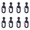 52Pcs Plastic Hooks for Gazebo Curtains, Mosquito Netting