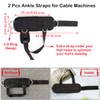 Taicols Ankle Straps for Cable Machines, Adjustable Ankle Strap, D-Ring