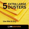 Tek Automotive Yellow Dusters 5 Pack - Extra Large Cotton