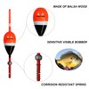 THKFISH Fishing Floats and Bobbers Balsa Wood Floats Spring Bobbers