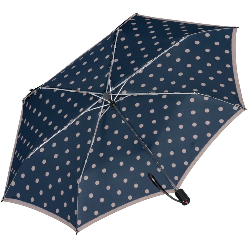Knirps Slim Duomatic Pocket Umbrella with Automatic Open/Close Dot Art
