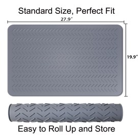 GUDEYIHE Stove Top Covers for Electric Stove, Silicone Stove Mat for Glass Top Stove, Stove Guard Protector, 28 x 20 Glass Cooktop Protector, Range Covers, Electric Stove Top Cover, XL Dish Drying Mat