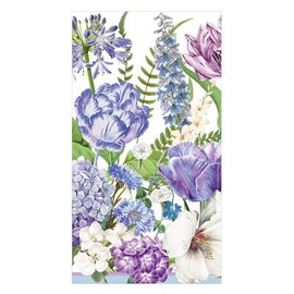 Caspari Shades Of Blue Guest Towel Napkins - 15 Guest Towel Napkins per Pack