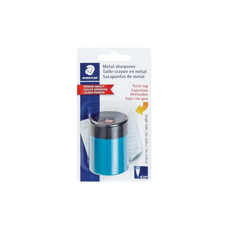 STAEDTLER Manual Pencil Sharpener, Assorted Colors (511 63 BK 02NA)