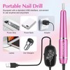 JIASHENG USB Electric Nail Drill, Nail Drill Portable Electric Nail