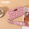 Wrangler Pink Wallet for Women Ladies Female Leopard Print Large