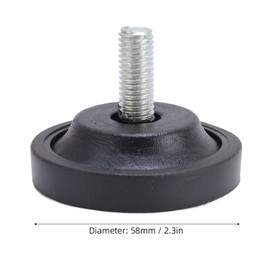 Set of 4 Furniture Leveling Feet, 58 mm Rubber Feet for Furniture, Adjustable M10 Thread Pads for Table Chair Sofa