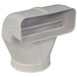 Vogt OptimAIRo Flat Duct System 150 Pipe Elbow Combination White 222 x 89 mm Vertical