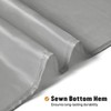MitoVilla Extra Long Grey Shower Curtain Liner, Fabric Bath Curtain